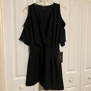Zara Black cold Shoulder Romper